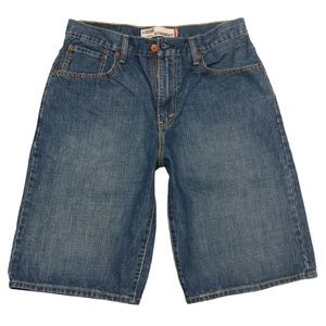 Levi's 569 Blue Denim Shorts Size 32 x12 Loose Straight Fit Mens 100% Cotton EUC